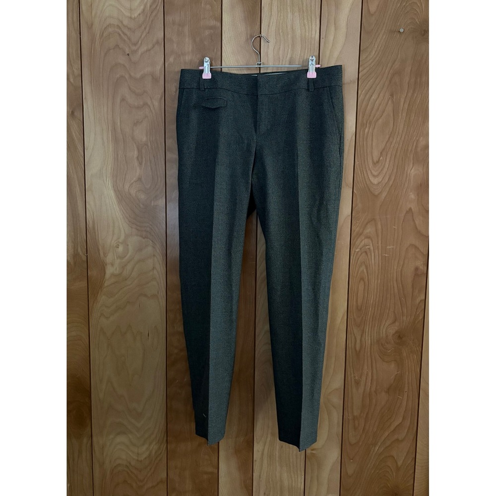Banana Republic Womens Gray Wool Blend Stretch Straight Leg Dress Pants Size 8